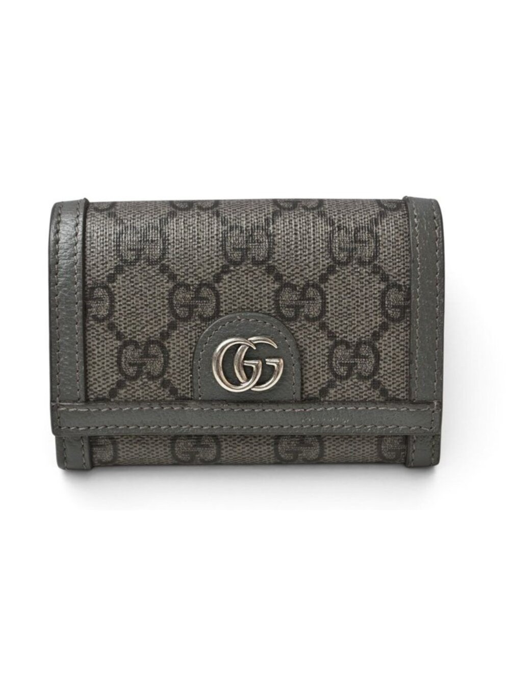 Gucci Bifold Card Case Business Ophidia GG Supreme Gray Wallet - Picture 1 of 11